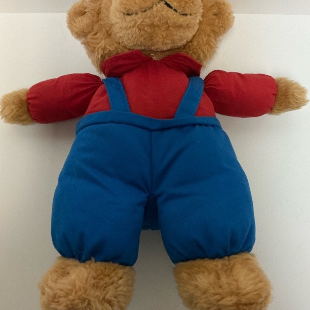 BERENSTAIN BEARS- BROTHER BEAR with Red Shirt and Blue Overalls- Vintage - Picture 4 of 13